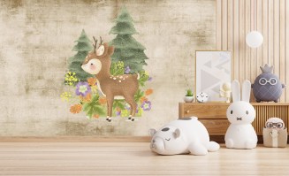 BABY BAMBI  | Carta da parati con cerbiattino